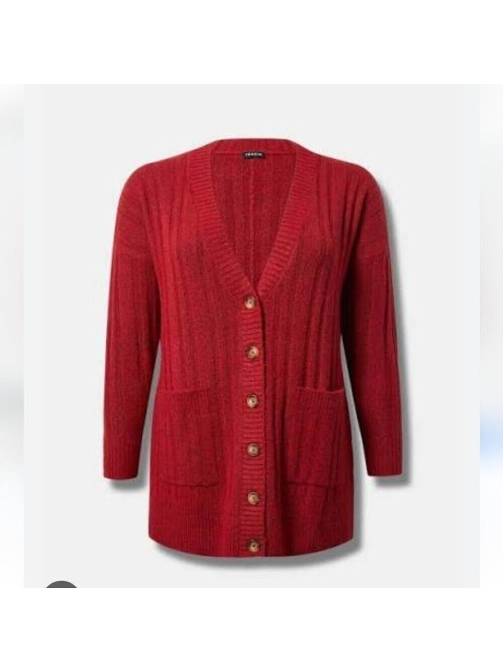 TORRID | Boyfriend Cardigan Softest Sweater red Sz 6X
